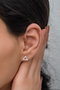 Heliophilia Silver Pendientes de Plata de Ley 925 Oro Rosa y Blanco Stud